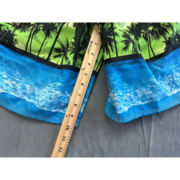 Joe Boxer Hawaiian Swim Board Shorts Trunks Y2K Mens Large Tropical Lined Summer - Picture 9 of 11